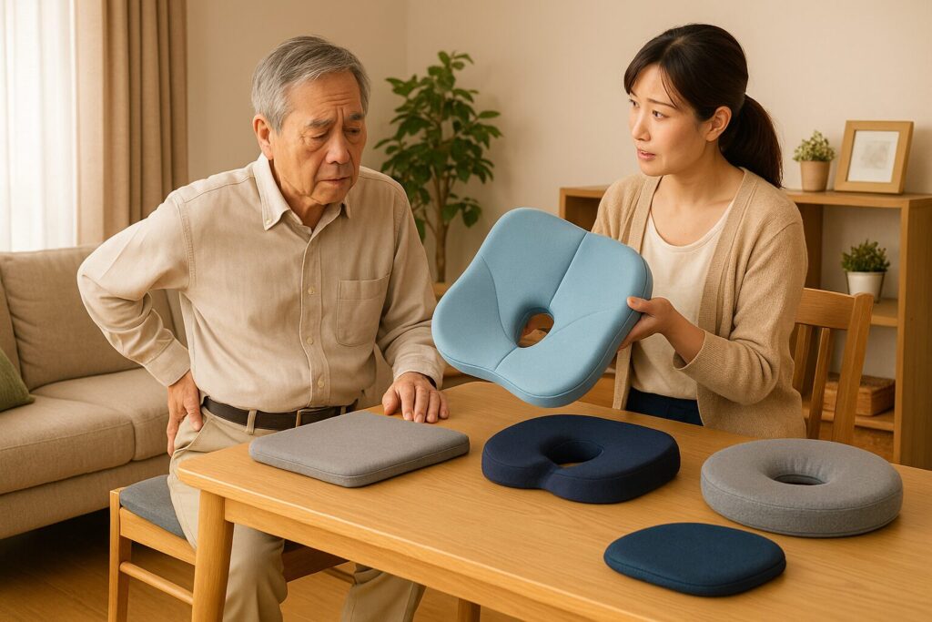 高齢者向け 座るとおしりなどが痛い場合におすすめなクッションの選び方