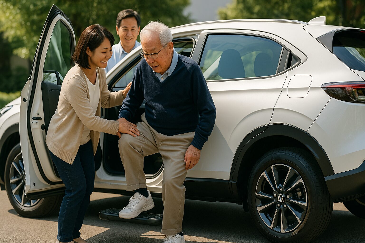 ヴェゼル　高齢者　乗り降り