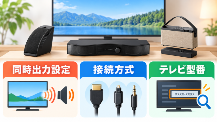 ミライスピーカーとテレビを同時出力するときの3つの確認ポイント
