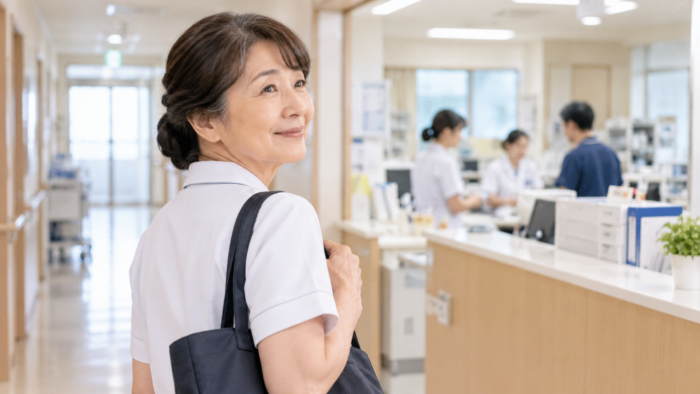 お試し勤務を終えて職場を振り返る看護師