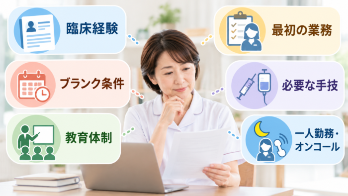 ブランク明けの看護師が求人で確認したい応募条件