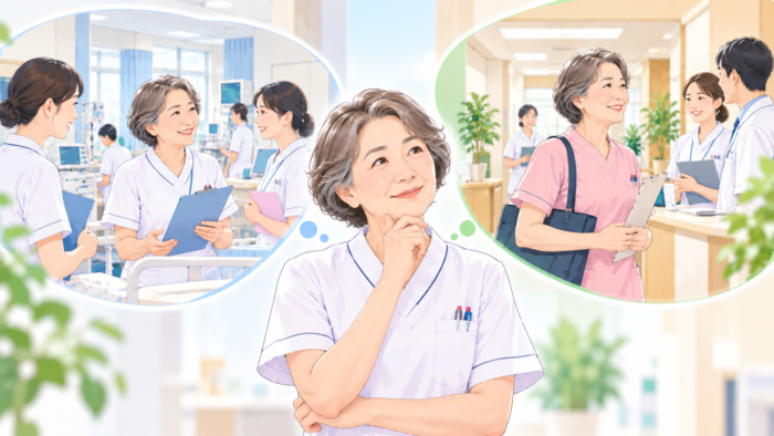 今の職場を続けるか新しい職場を探すか考える看護師
