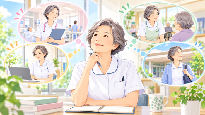 60歳からの働き方を考える看護師のイメージ
