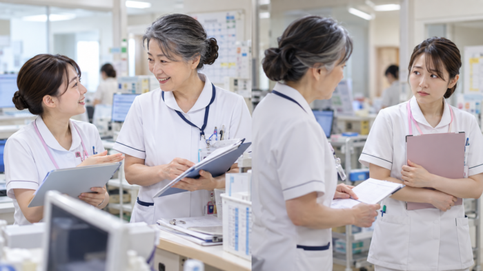 年上の看護師への感じ方が異なる若い看護師のイメージ